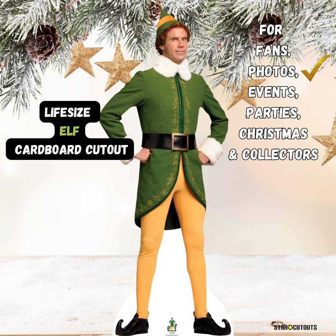 Buddy the Elf Classic Christmas Hands On Hips Cardboard Cutout