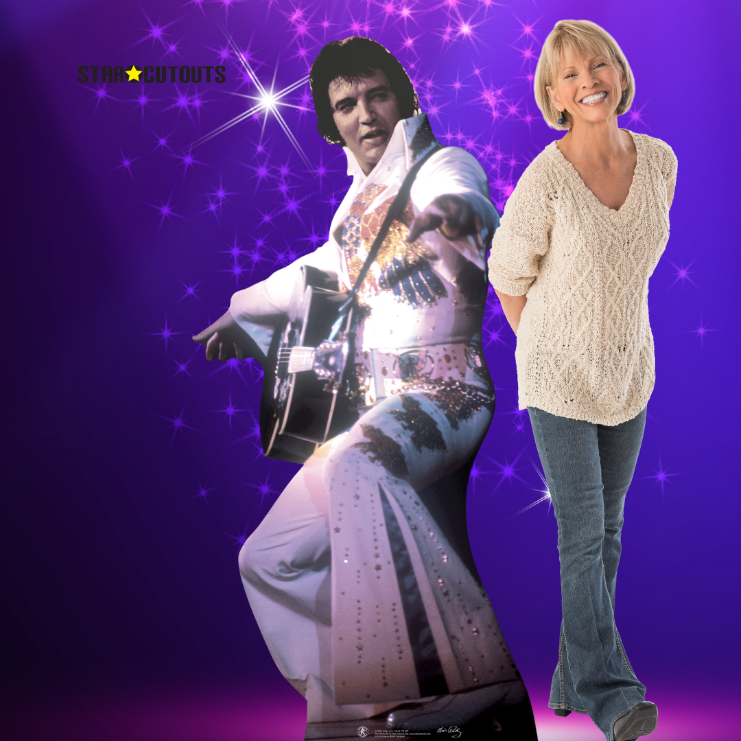 Elvis in White Jump Suit Cardboard Cutout - mycardboardcutout