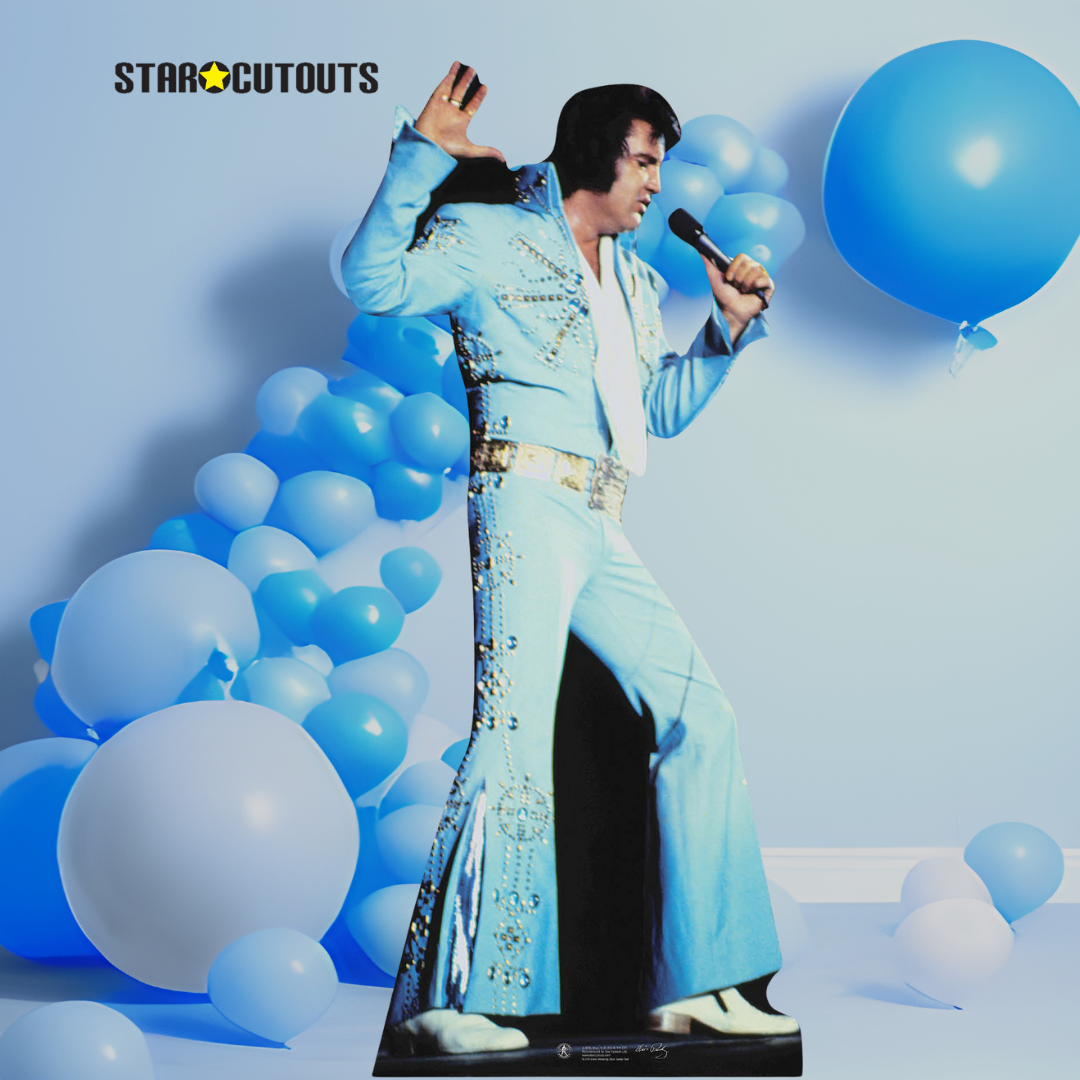 Elvis Blue Jump Suit Cardboard Cutout