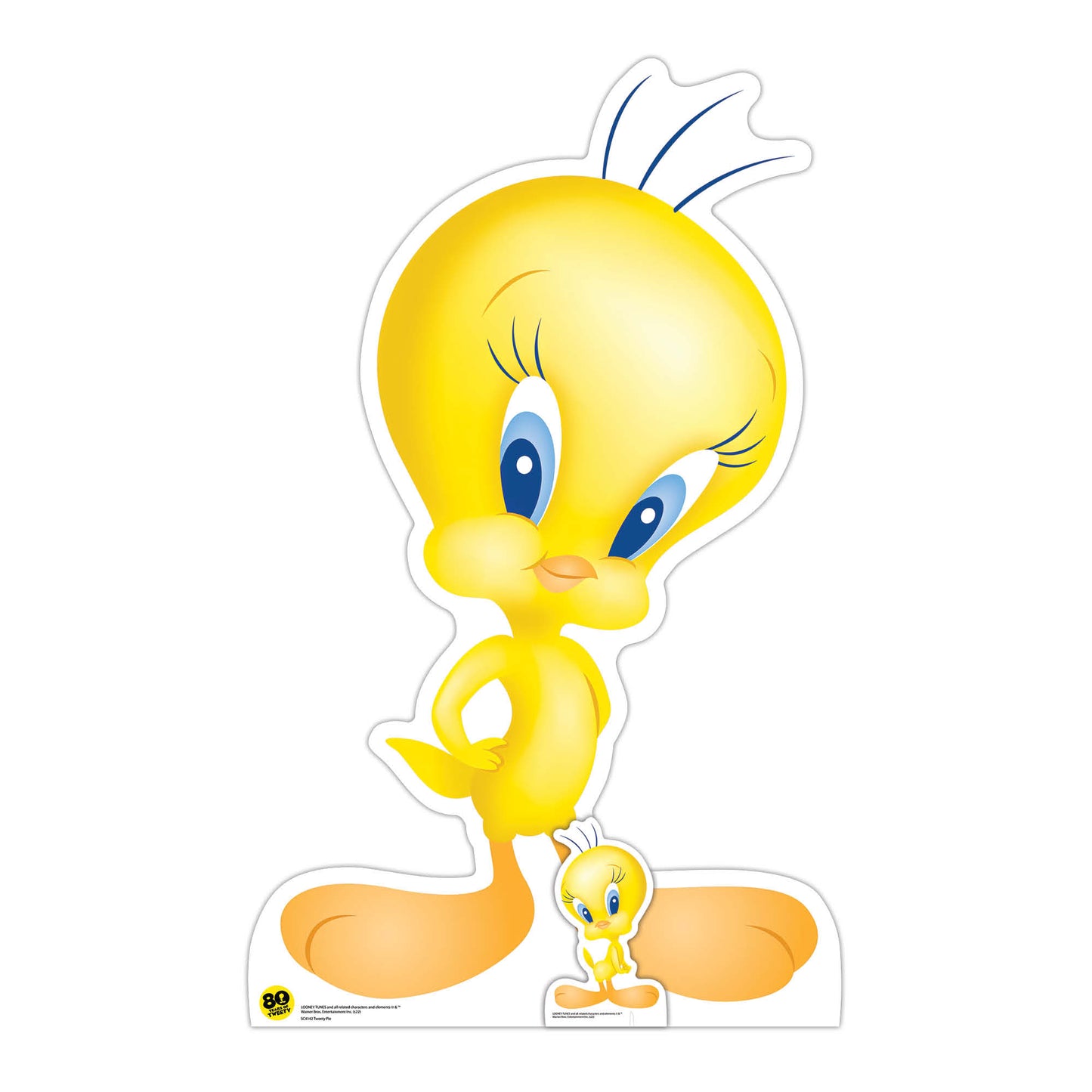 SC4142 Tweety Pie 80 Year Anniversary Star Mini Cardboard Cut Out Height 88cm