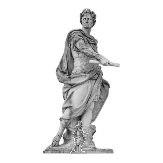 SC4147 Julius Caesar Roman Statue Cardboard Cut Out Height 177cm
