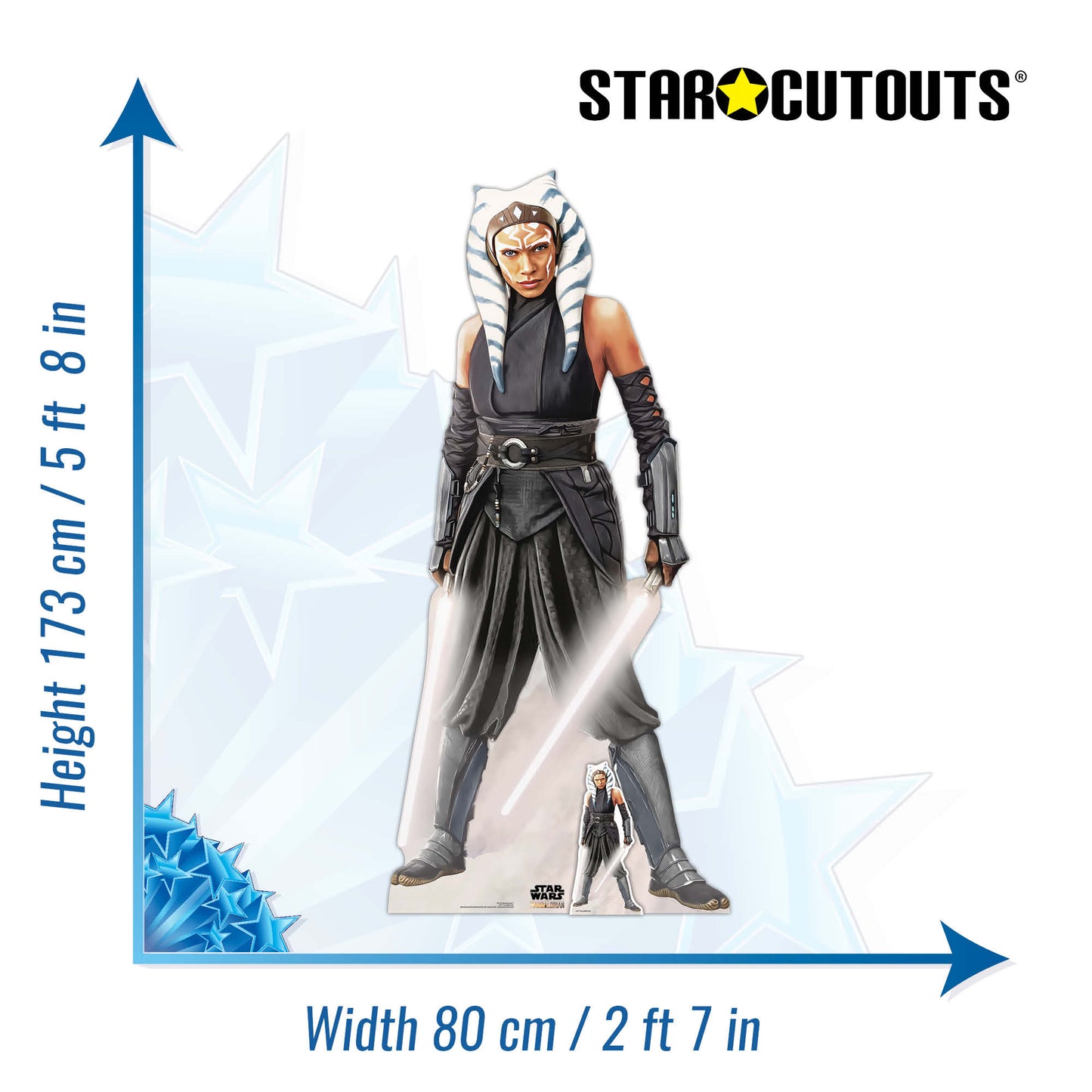 Ahsoka Tano Star Wars Cardboard Cut Out Height 173cm
