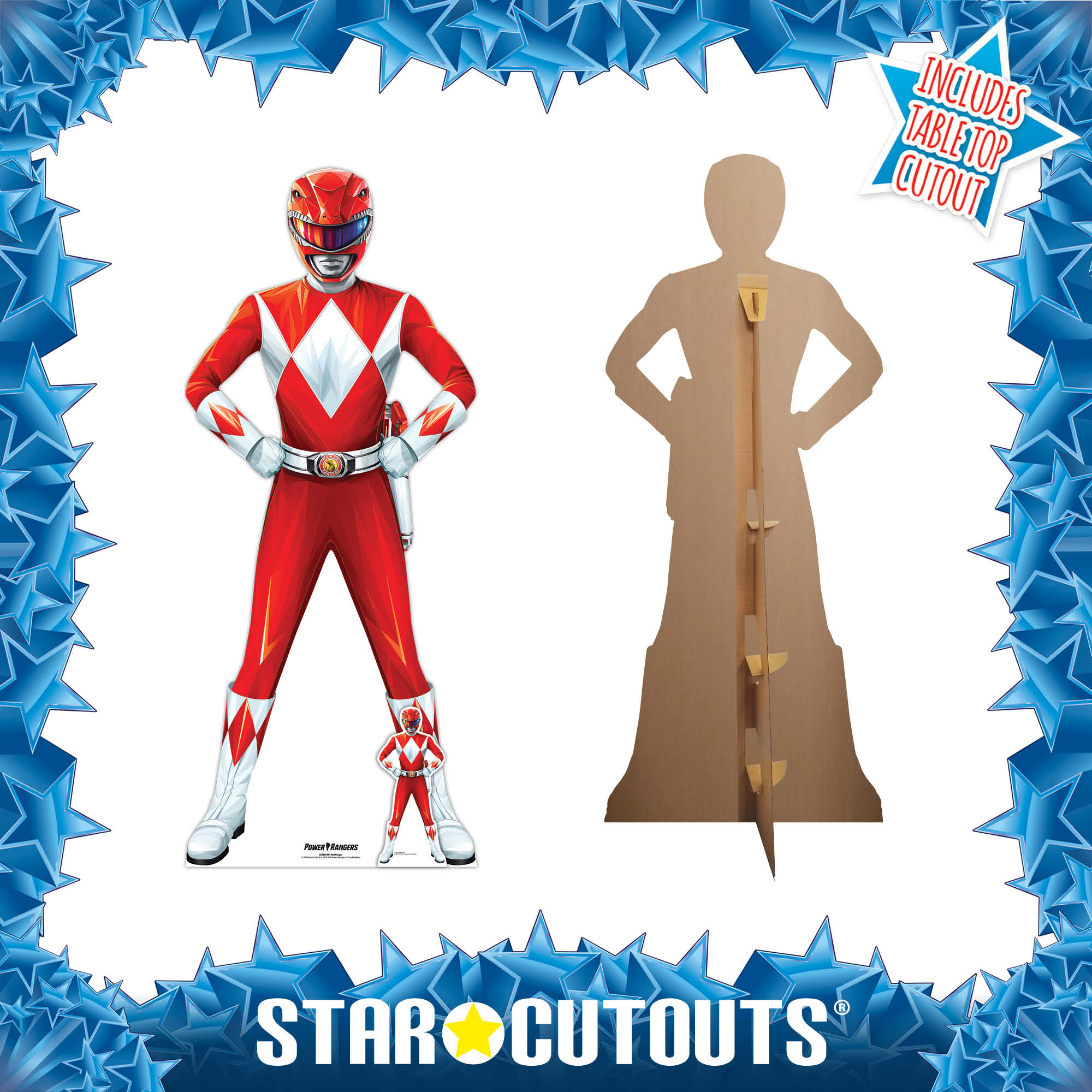 Power Rangers Red Ranger Stencil Red Power Ranger Cardboard Cutout – mycardboardcutout