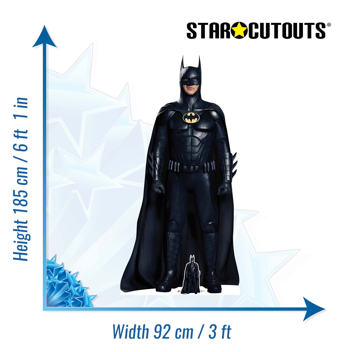 2023 Batman Michael Keaton The Flash Live Action Cardboard Cutout
