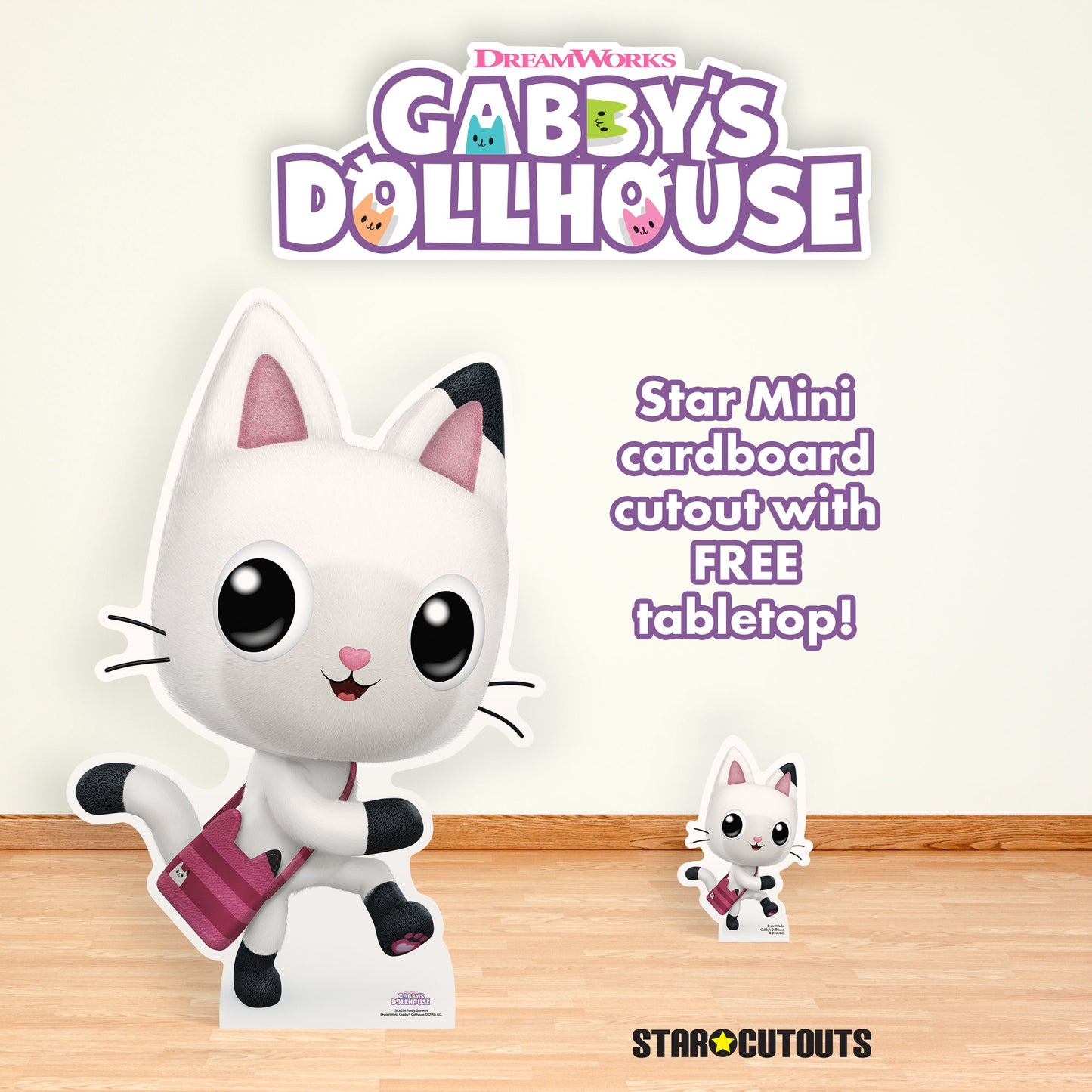 Pandy Gabby's Dollhouse Star Mini Cardboard Cut Out Height 74cm