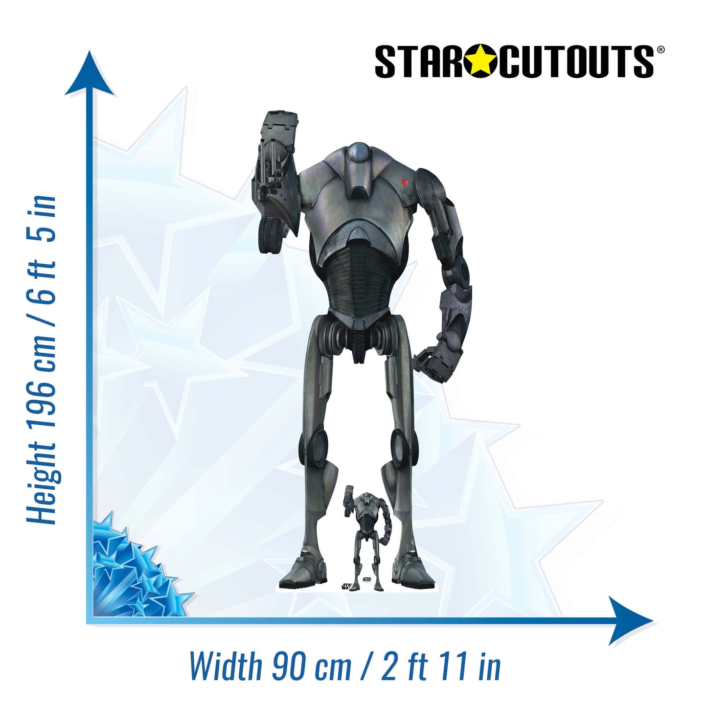 Super Battle Droid Star Wars Cardboard Cut Out Height 196cm