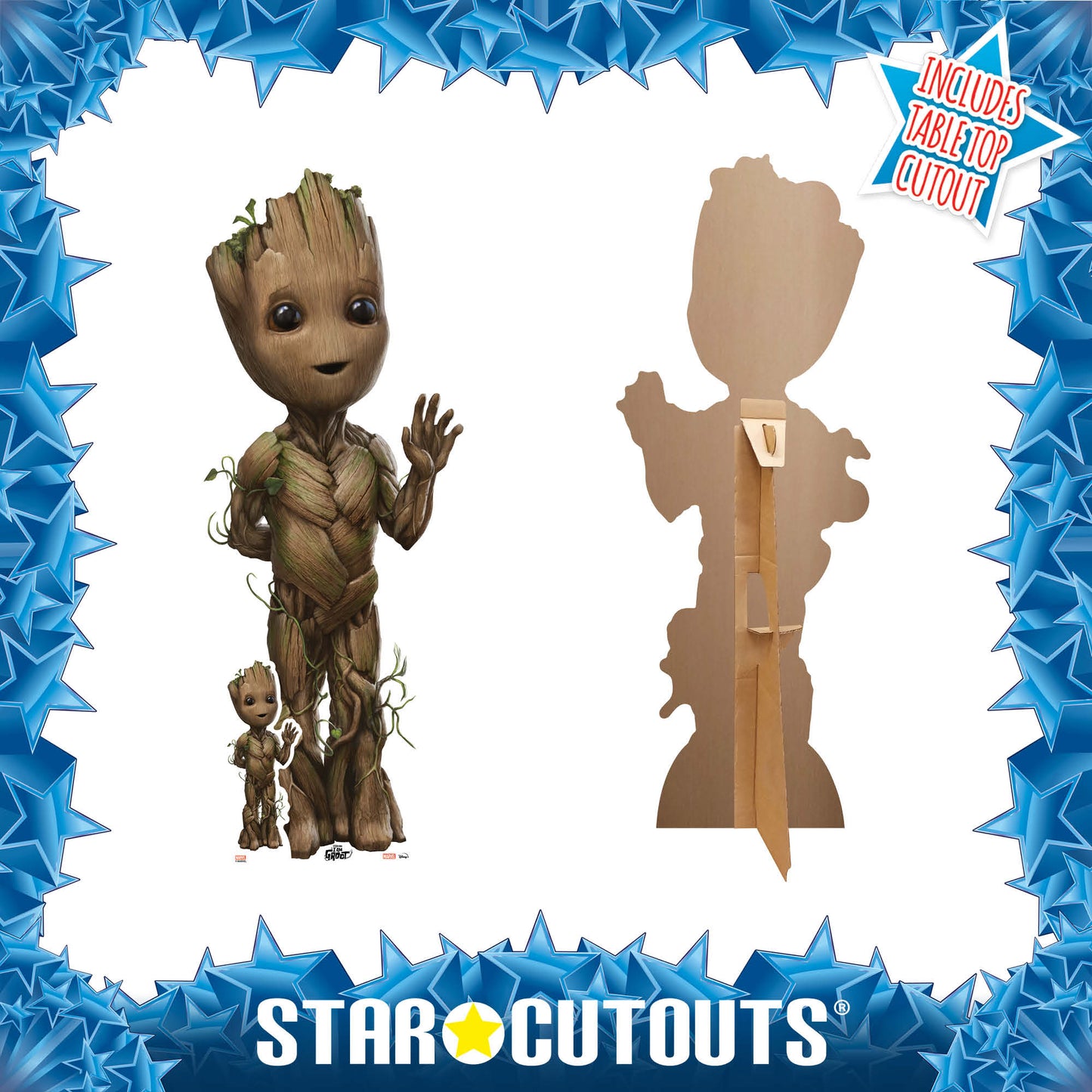 Baby Groot Star Mini Cardboard Cut Out