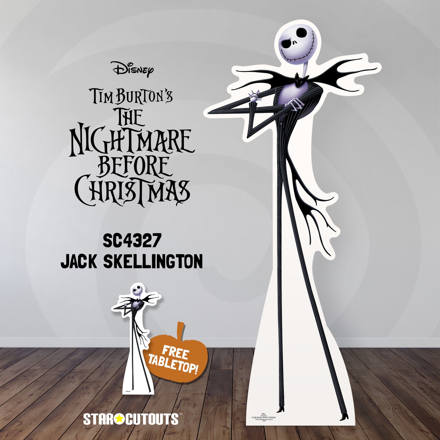 SC4327 Jack Skellington Pumpkin King Cardboard Cut Out Height 194cm