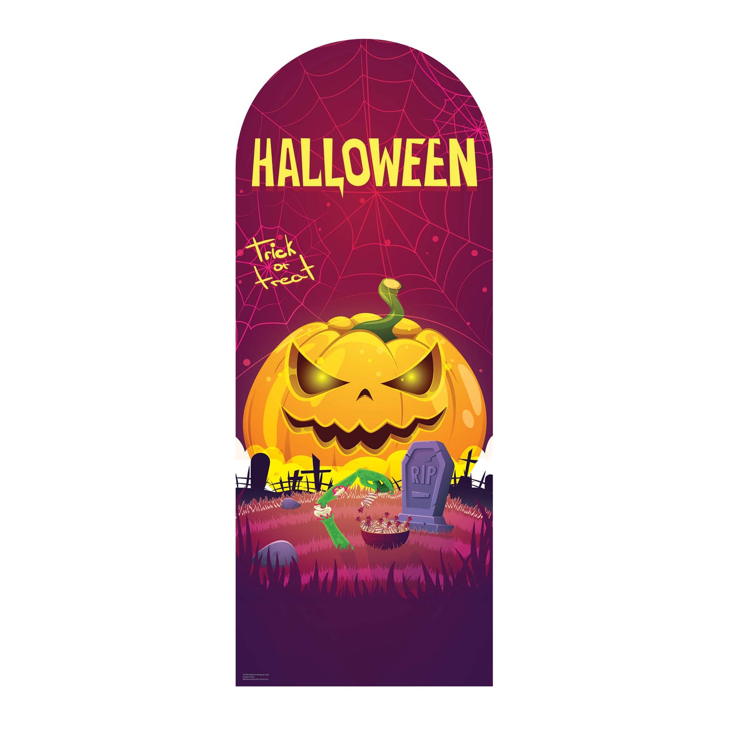 SC4329 Halloween Backdrop Single Cardboard Cut Out Height 194cm