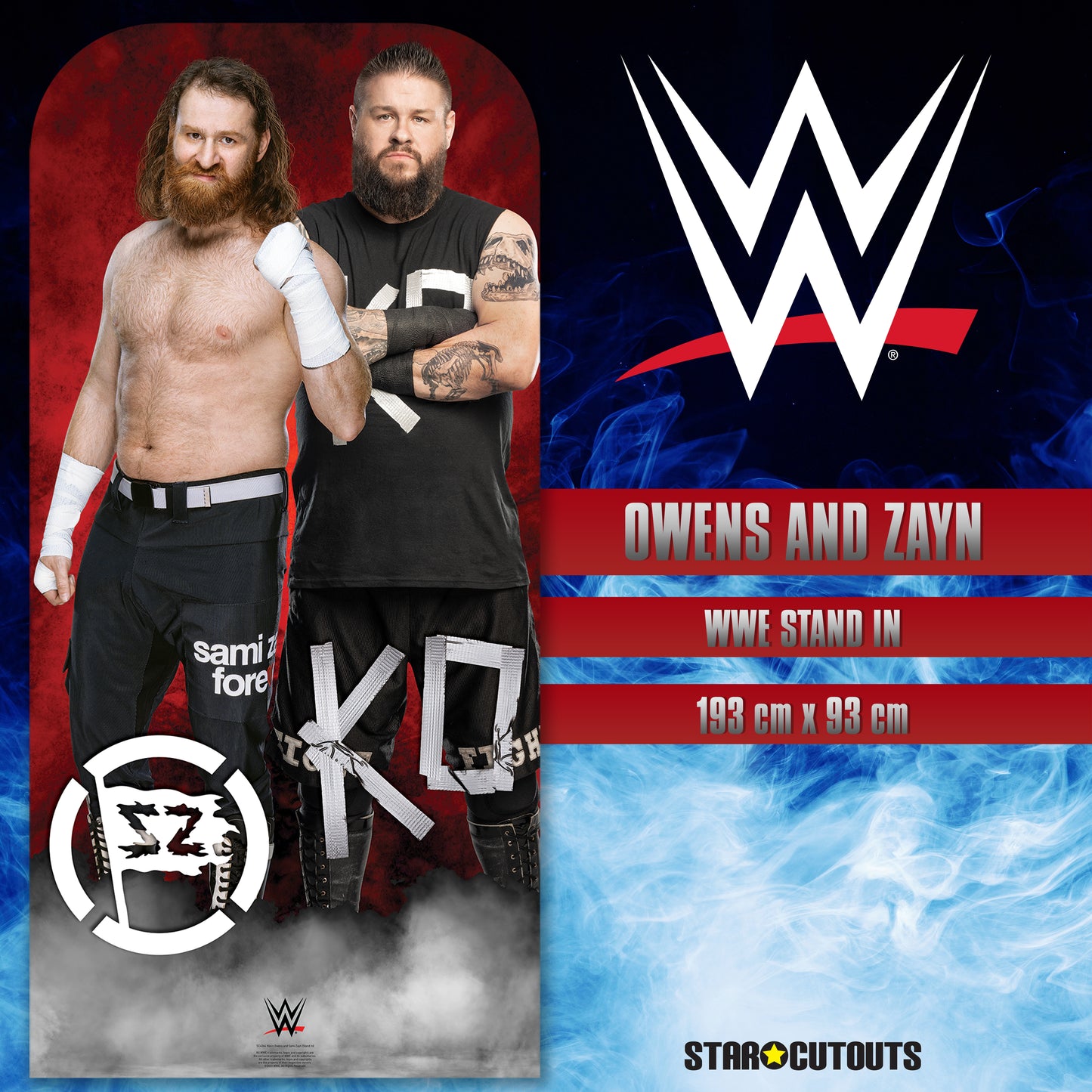 SC4364 Owens and Zayn WWE Stand In Cardboard Cut Out Height 193cm