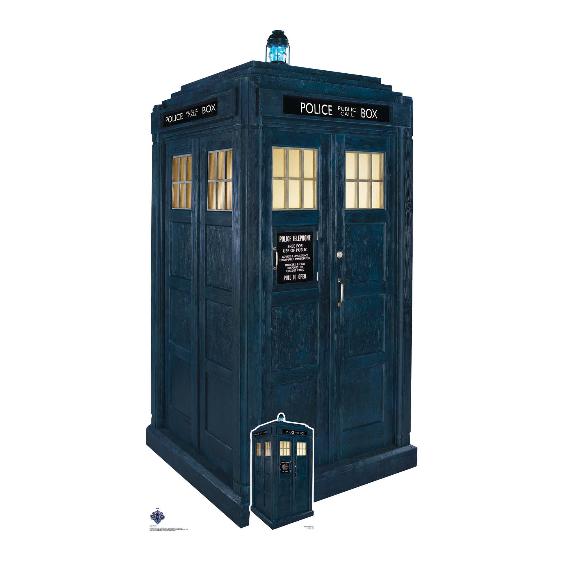 Figura del cartone DOCTOR serie QUI La cabina telefonica per il viaggio nel tempo Altezza 195 cm Figura del cartone DOCTOR serie QUI La cabina telefonica per il viaggio nel tempo Altezza 195 cm