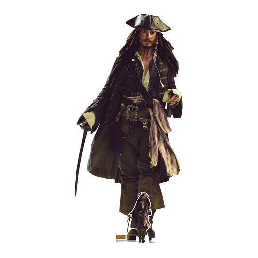 SC4405 Captain Jack Sparrow Johnny Depp Cardboard Cut Out Height 184cm