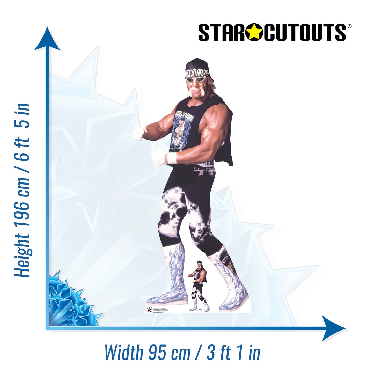 SC4414 Hulk Hogan NWO WWE Cardboard Cut Out Height 196cm