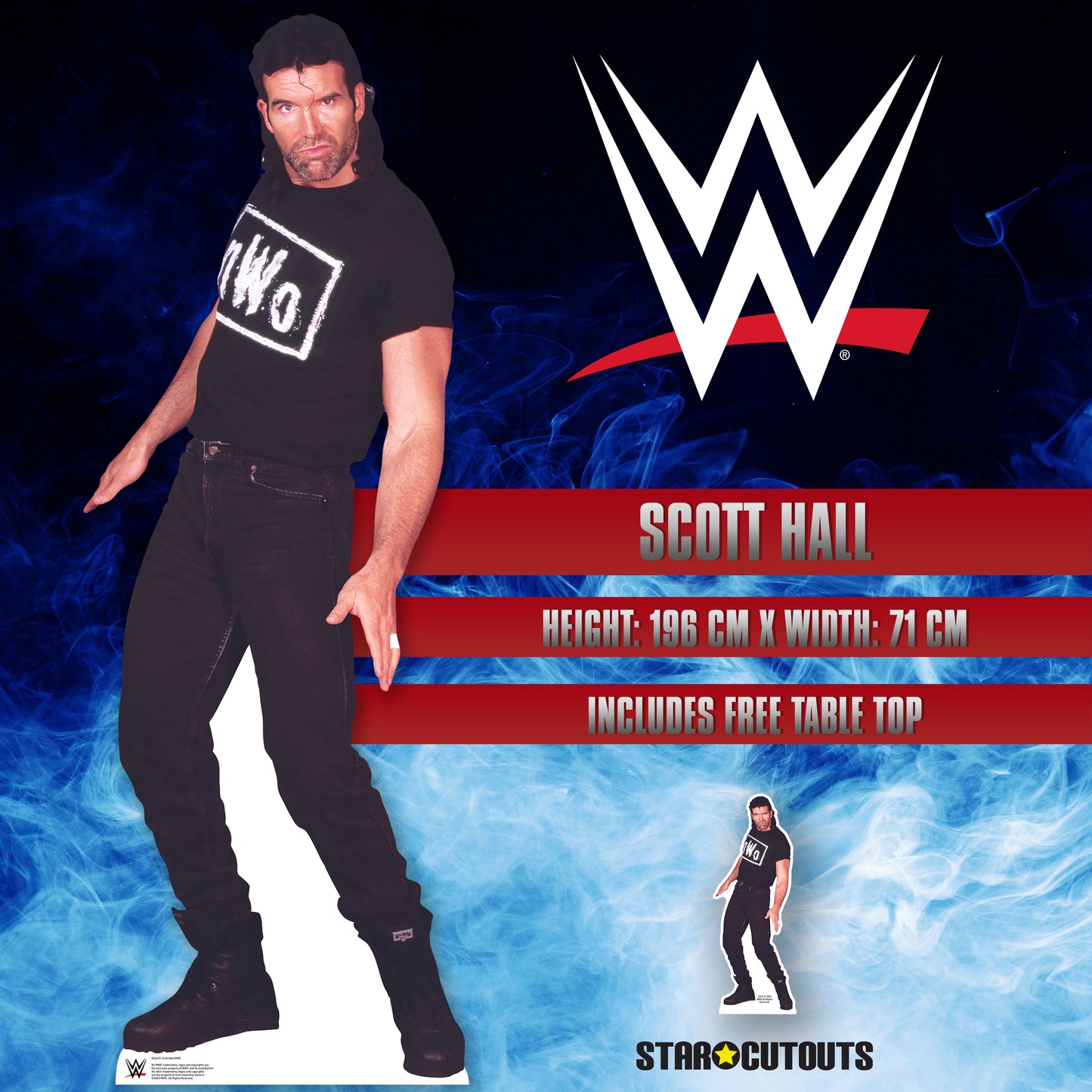 SC4415 Scott Hall NWO WWE Cardboard Cut Out Height 196cm