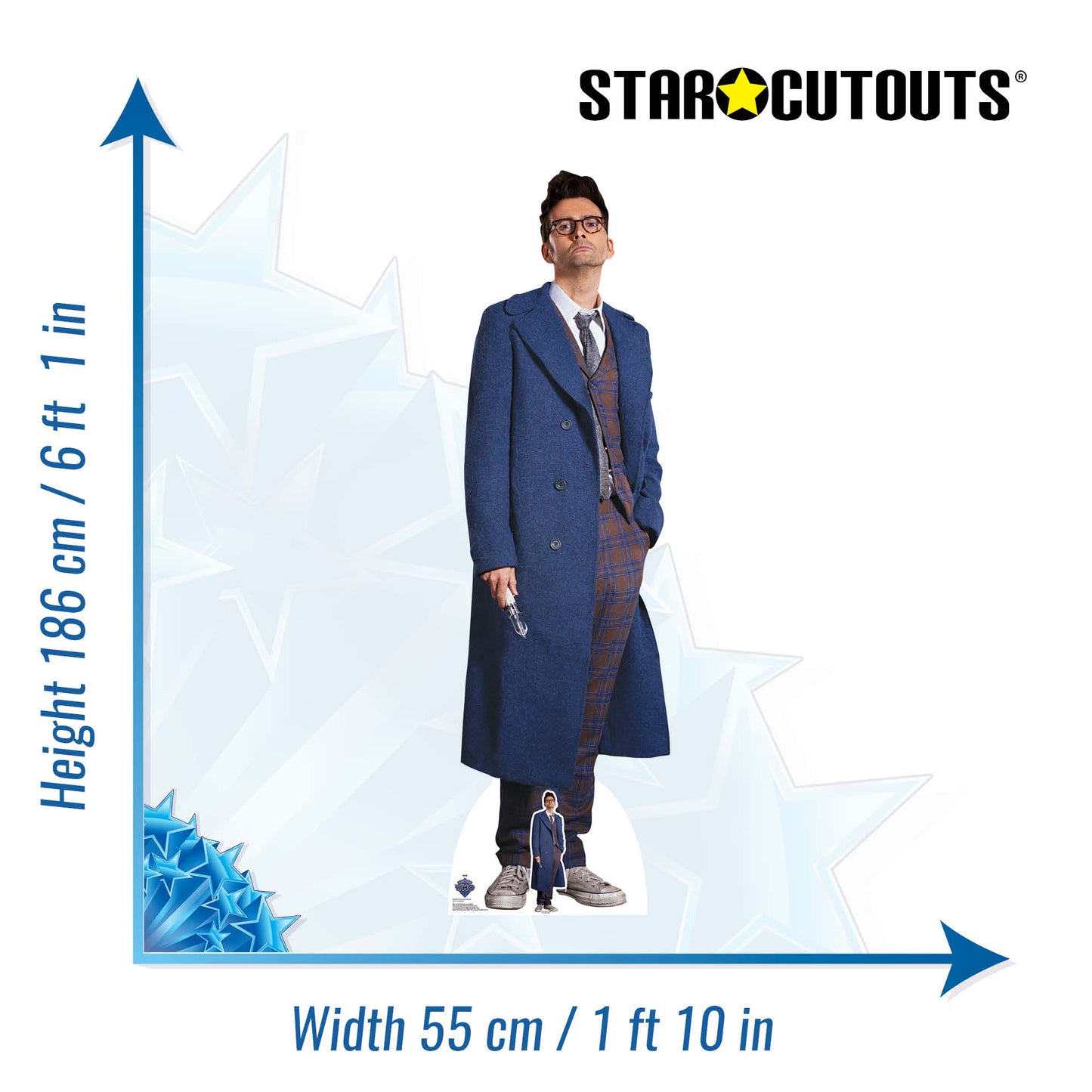 SC4425 14th Doctor Who Sonic Screwdriver David Tennant Cardboard Cut Out Height 186cm