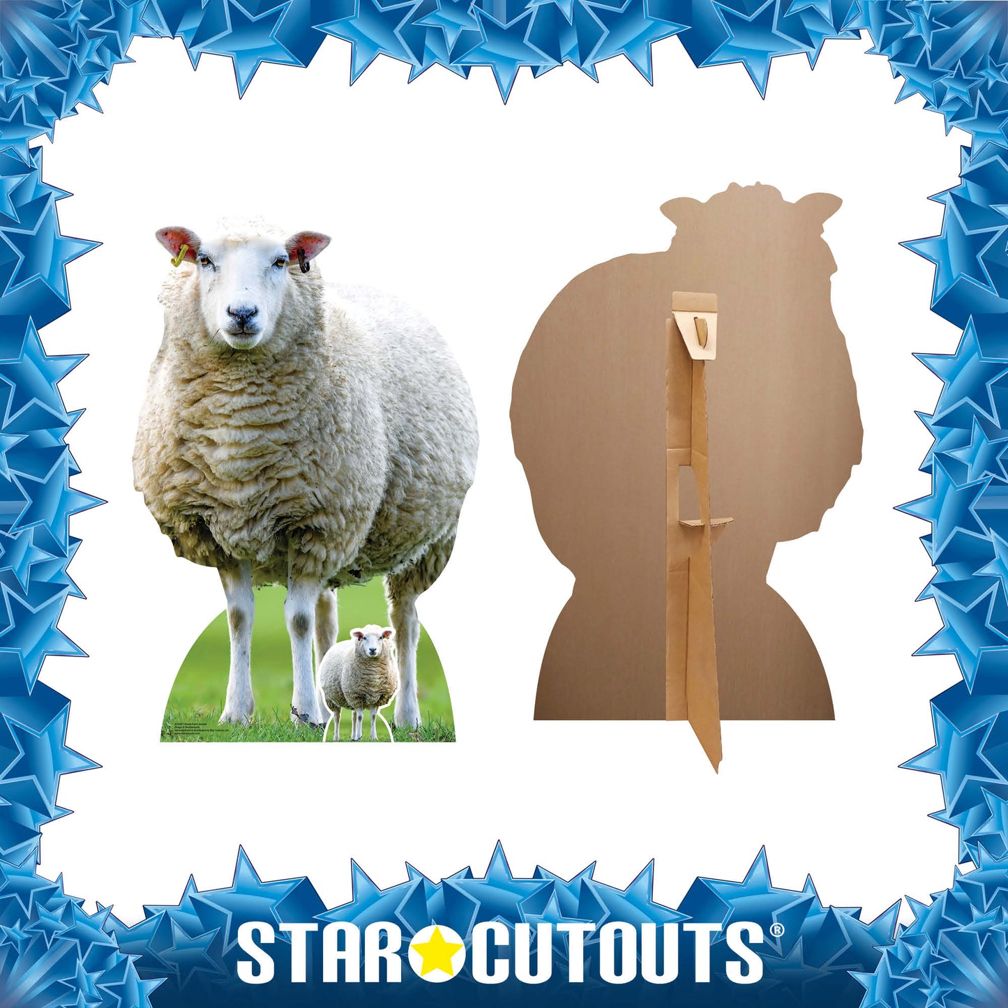 SC4437 Sheep Farm Animal Cardboard Cut Out Height 94cm