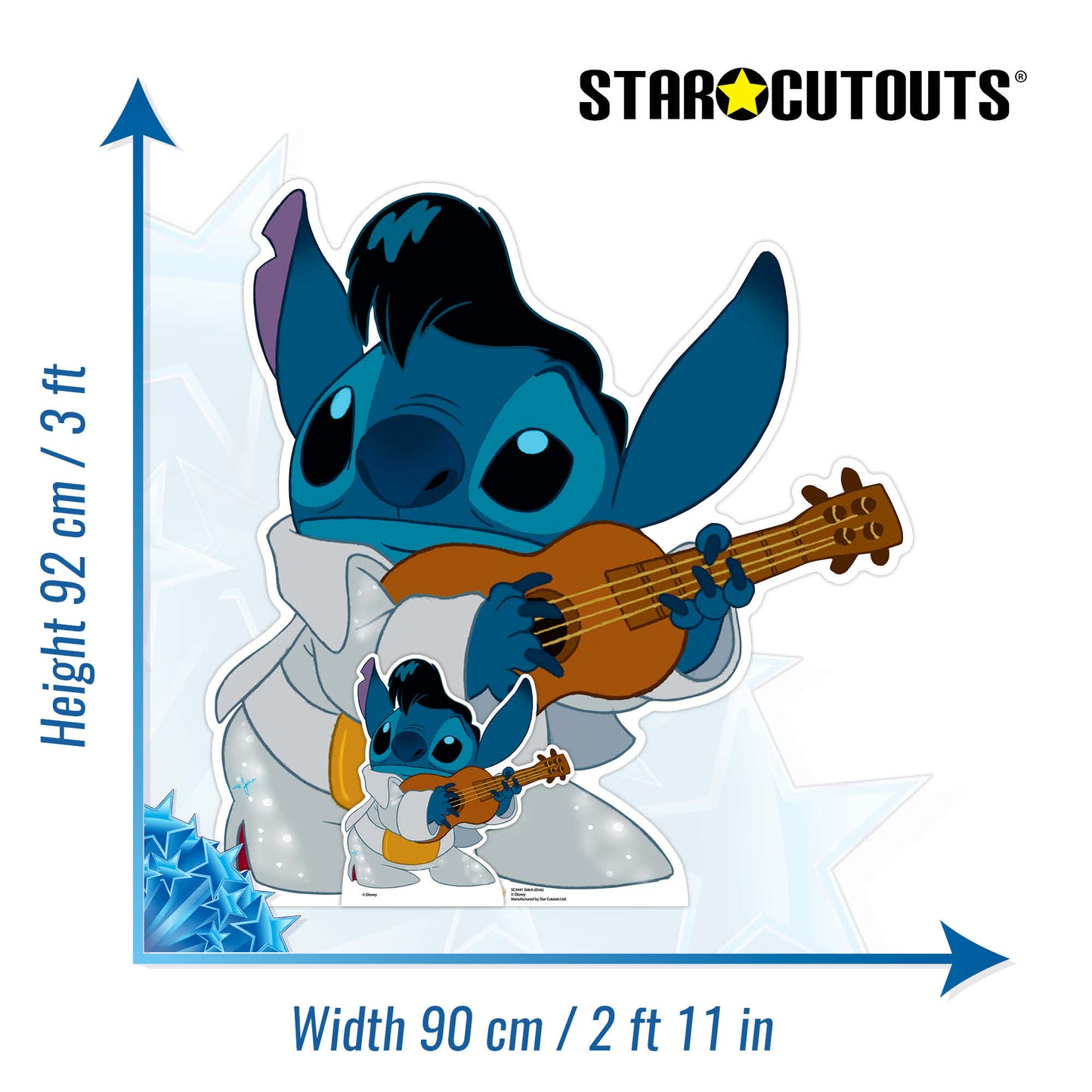 SC4441 Stitch Dressed As Elvis Cardboard Cut Out Height 92cm