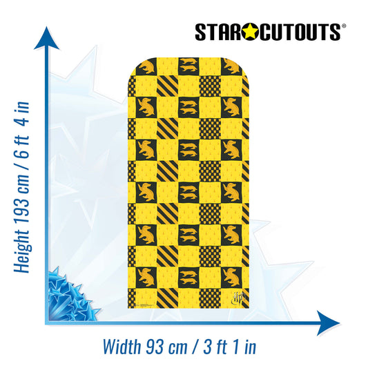 SC4448 Hufflepuff Hogwarts House Backdrop - Sailboard Harry Potter Cardboard Cut Out Height 193.00cm - mycardboardcutout