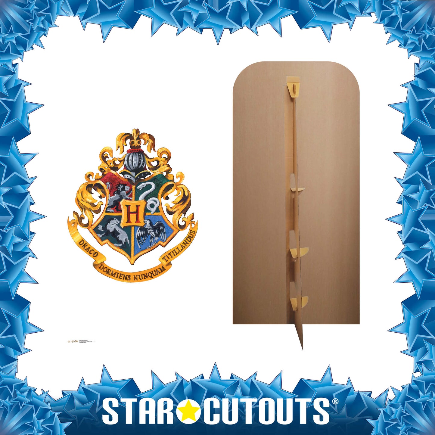 SC4450 Hogwarts Crest  Backdrop -  Sailboard Harry Potter Cardboard Cut Out Height 193.00cm