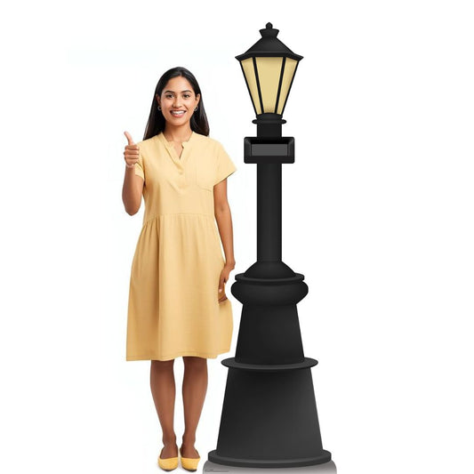SC4458 Lampost Blank Sign Victorian Era Cardboard Cut Out Height 189cm