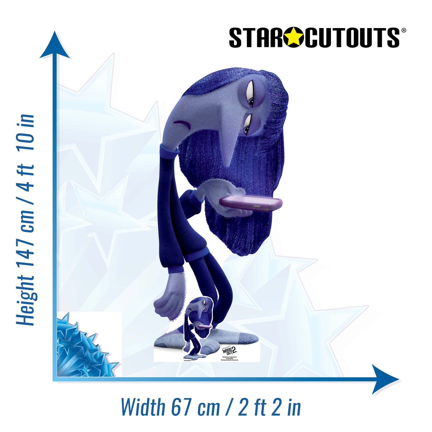 SC4461 Boredom Ennui Inside Out Cardboard Cut Out Height 147cm