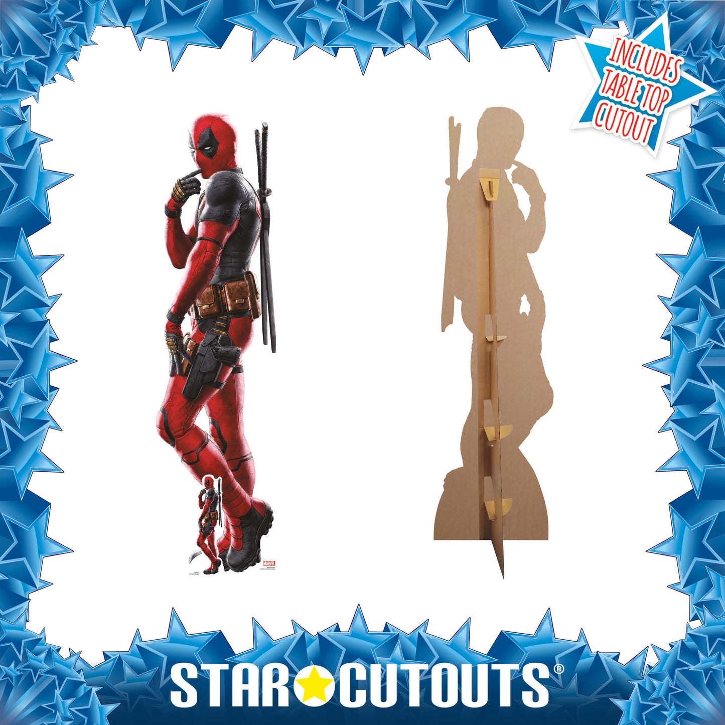 SC4469	Deadpool Ryan Reynolds Cardboard Cutout Height 189cm