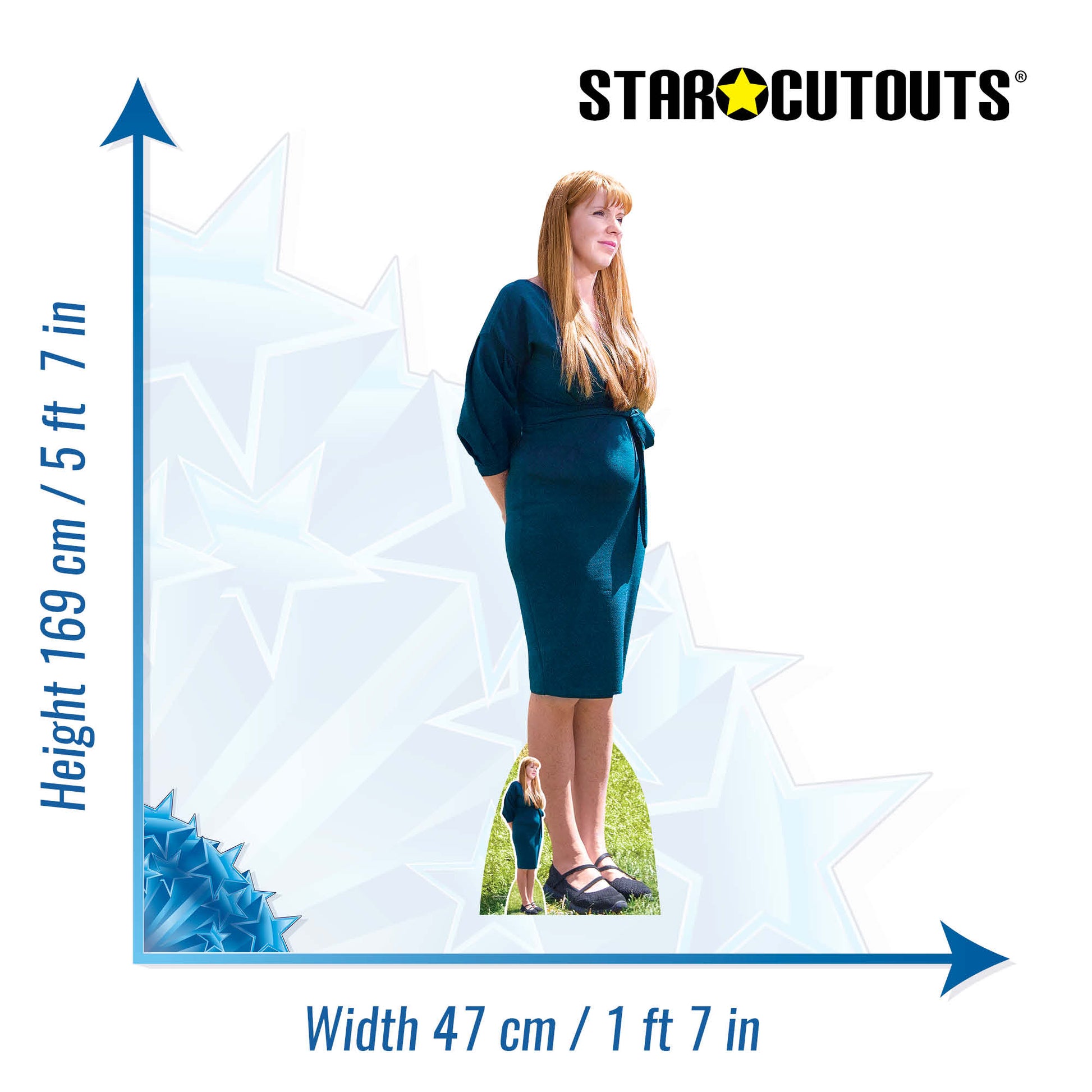 SC4473 Angela Rayner Green Dress Cardboard Cut Out Height 169cm - mycardboardcutout