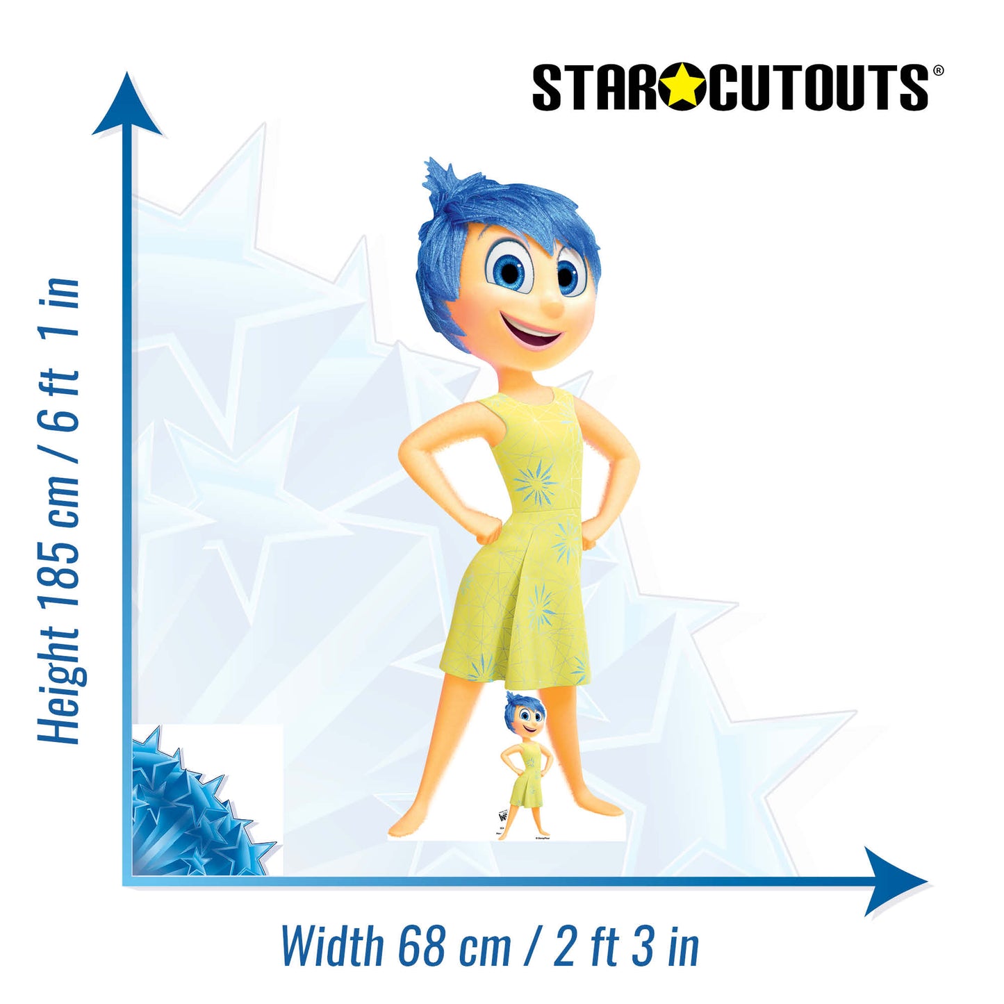 SC4481 Joy Inside Out Cardboard Cut Out Height 185cm