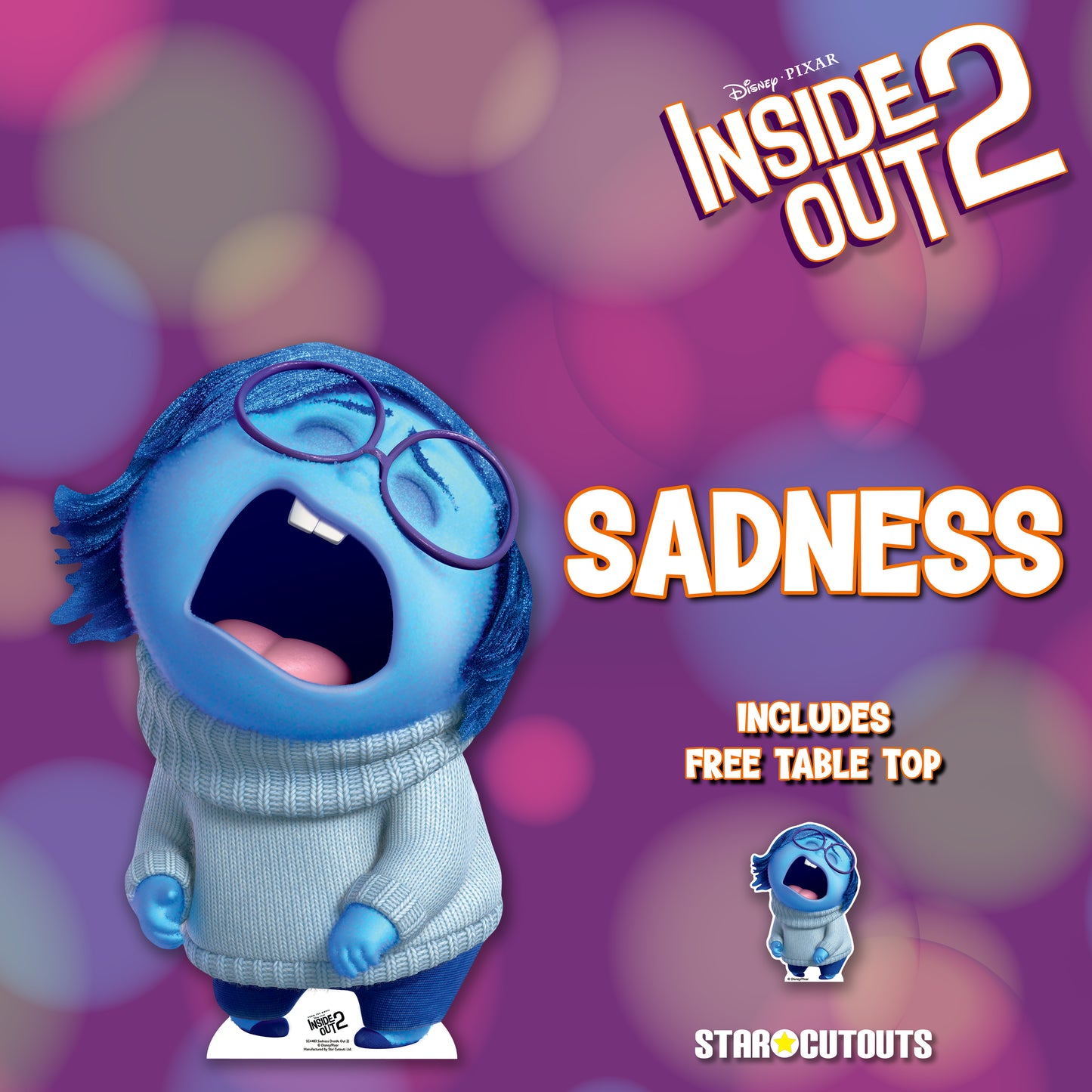 SC4483 Sadness Inside Out  Cardboard Cut Out Height 126cm