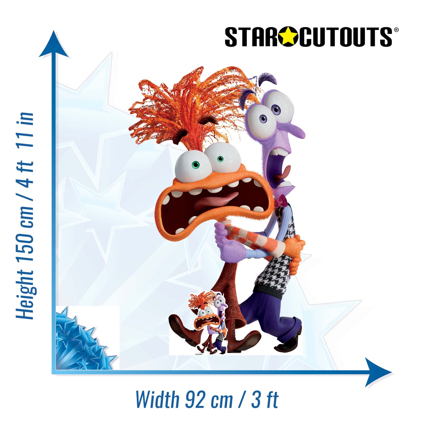 SC4486 Anxiety & Fear Inside Out Cardboard Cut Out Height 150cm