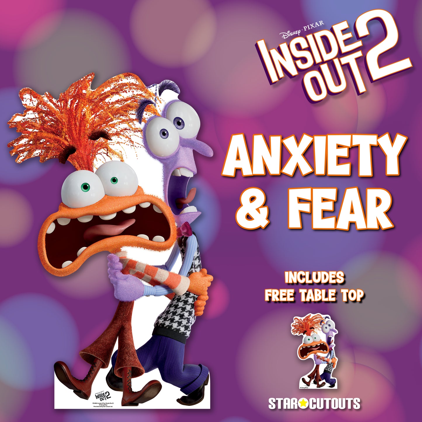 SC4486 Anxiety & Fear Inside Out Cardboard Cut Out Height 150cm