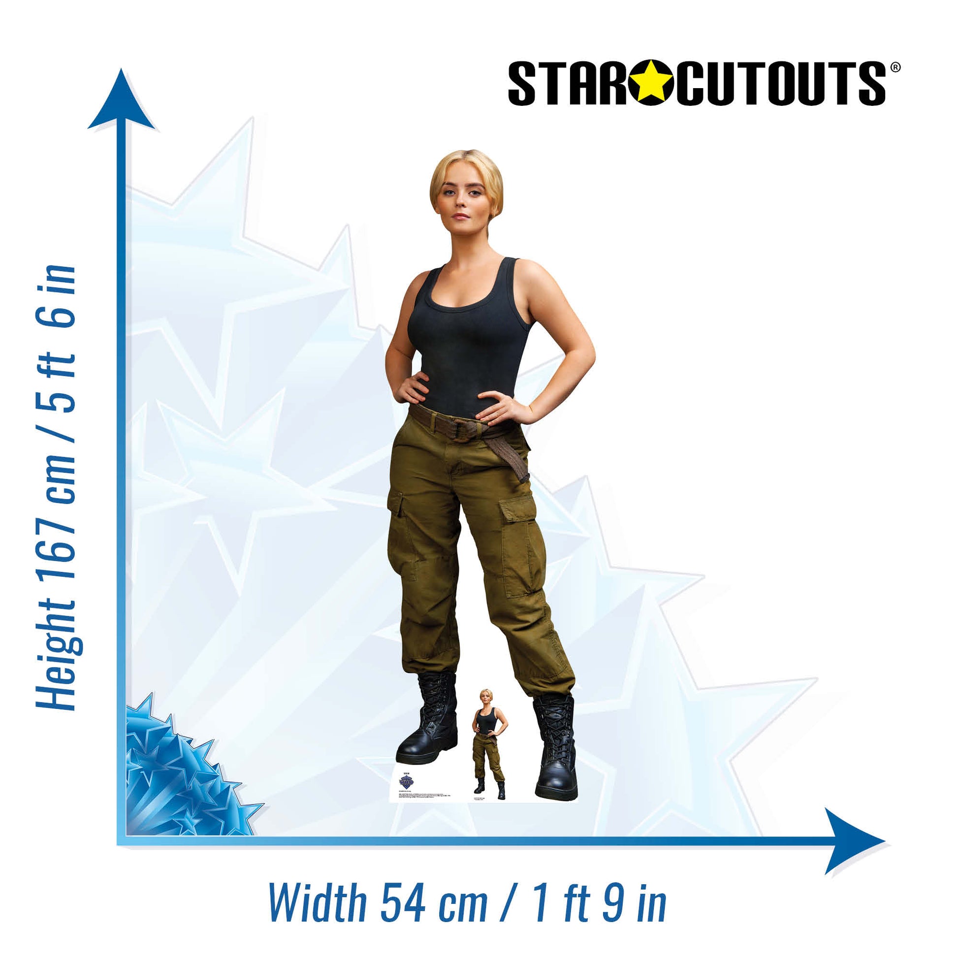 SC4488 Ruby Sunday - Combat Mille Gibson Cardboard Cut Out Height 167.00cm - mycardboardcutout