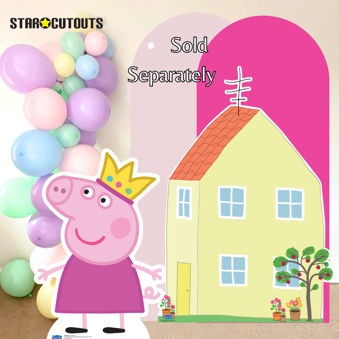 SC4498 Peppa Pig House with Apple Tree Cardboard Cut Out Height 133cm