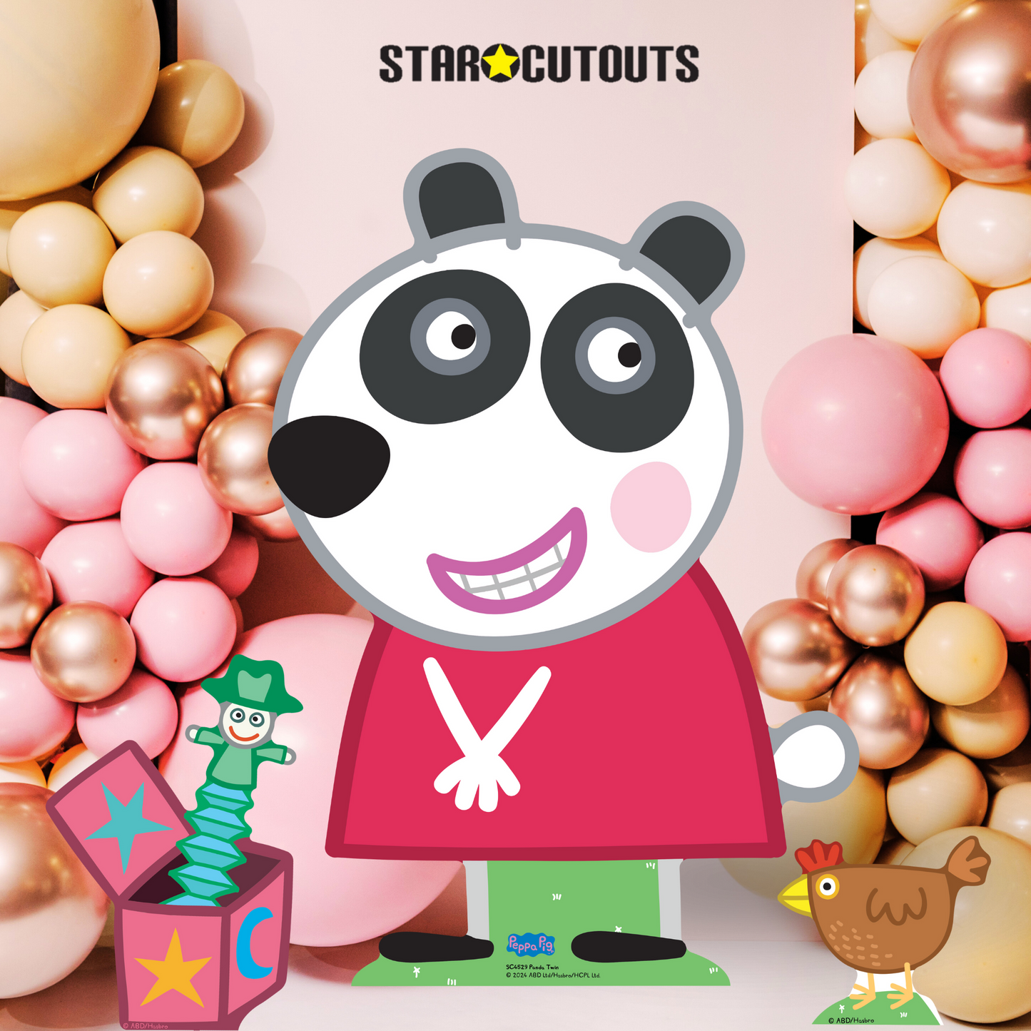 SC4529 Freddy Panda Twins Decoration Multi Pack Height 61cm
