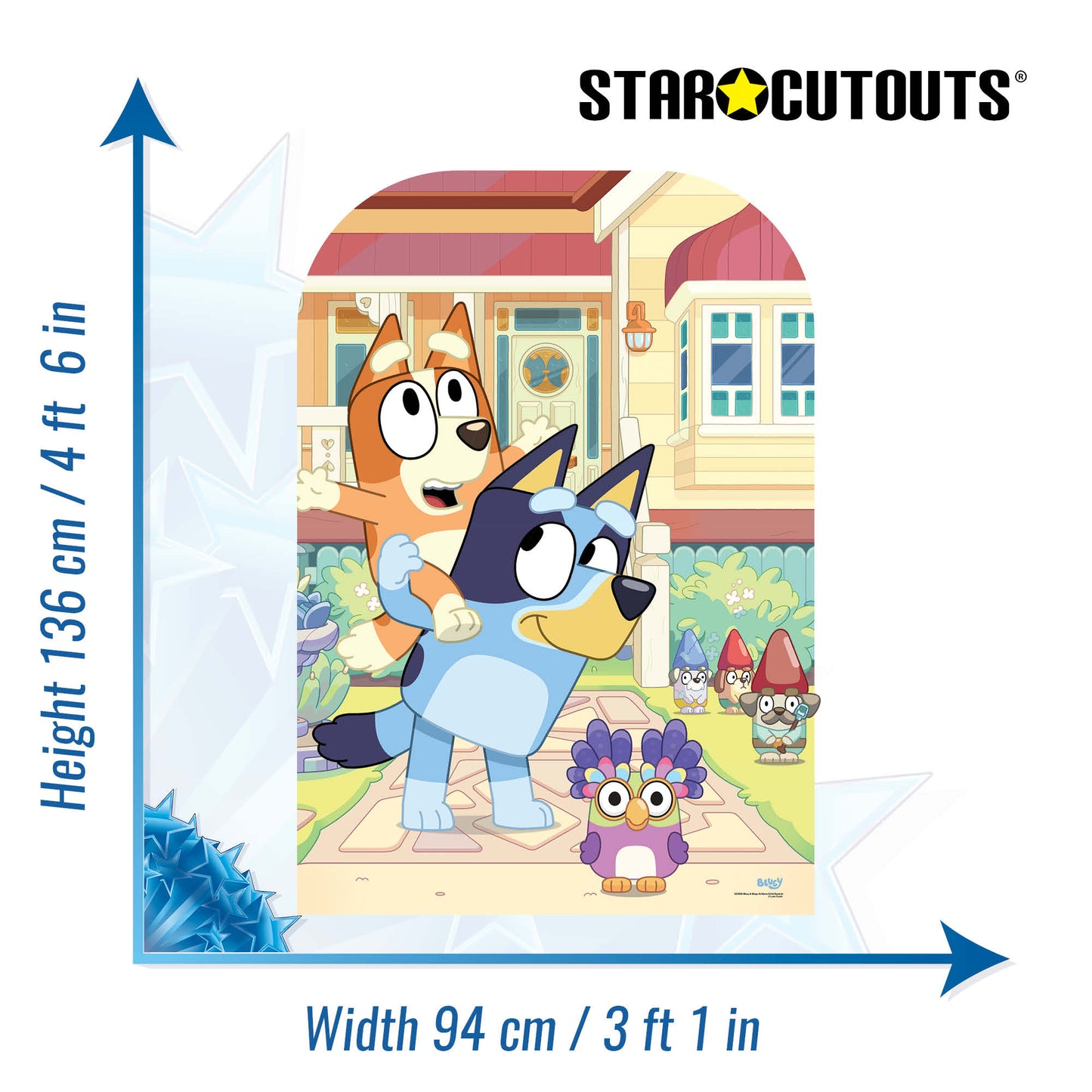 SC4535 Bluey and Bingo At Home Child Stand-In Cardboard Cut Out Height 136cm