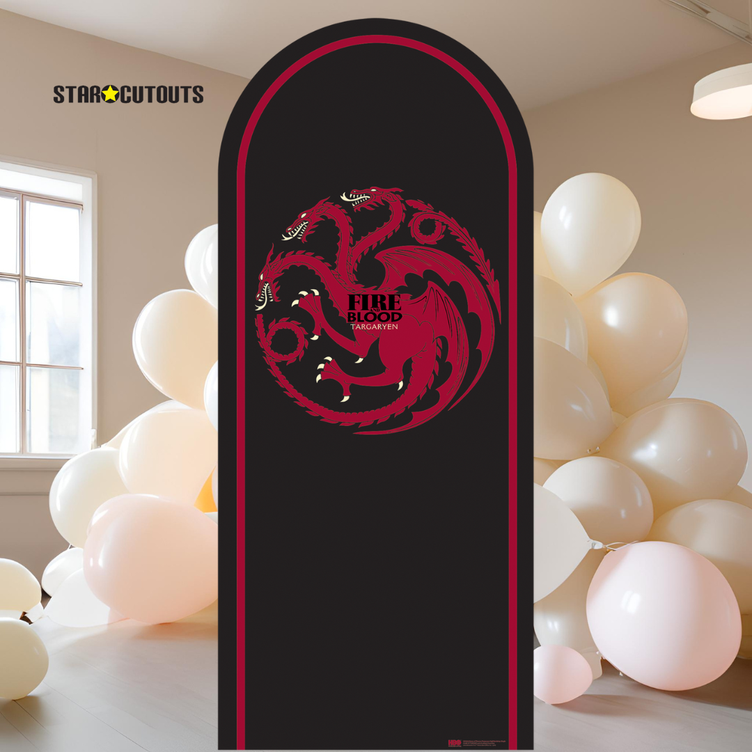 SC4540 Game of Thrones Targaryan Motif Sigil Backdrop  Cardboard Cut Out Height 185cm