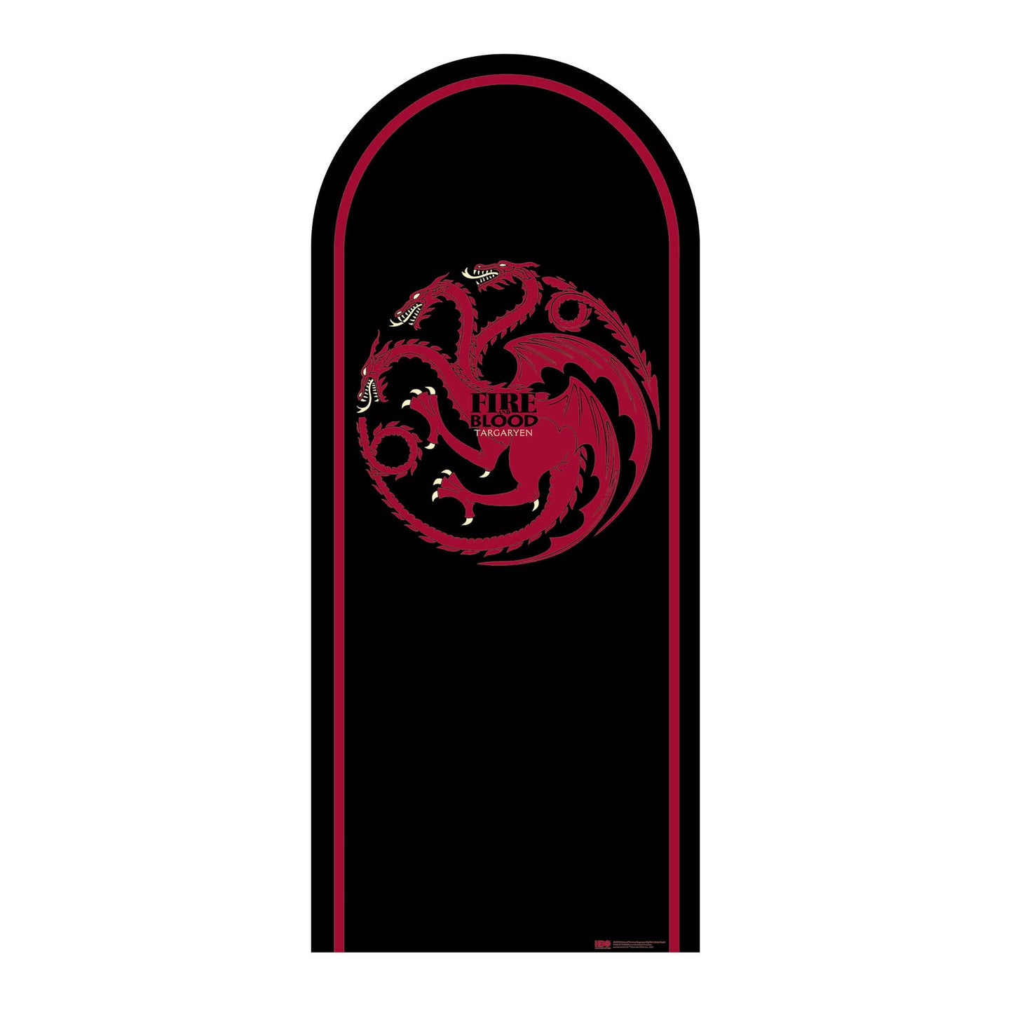 SC4540 Game of Thrones Targaryan Motif Sigil Backdrop  Cardboard Cut Out Height 185cm