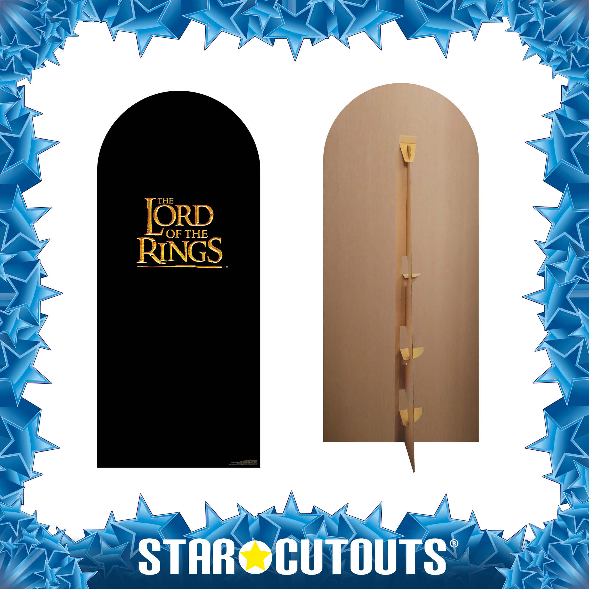 Lotr Frameborder SC4561 Lord of the Rings Golden Logo Backdrop Single Cardboard Cut Out ...