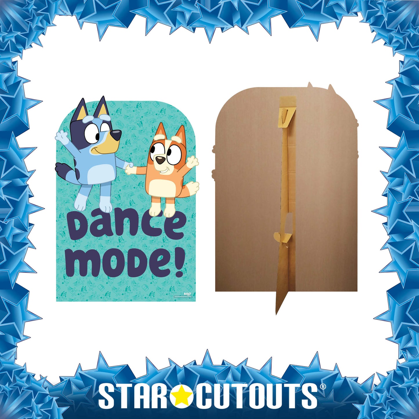 SC4572 Bluey and Bingo Dancing Child Sized Backdrop Cardboard Cut Out Height 134cm
