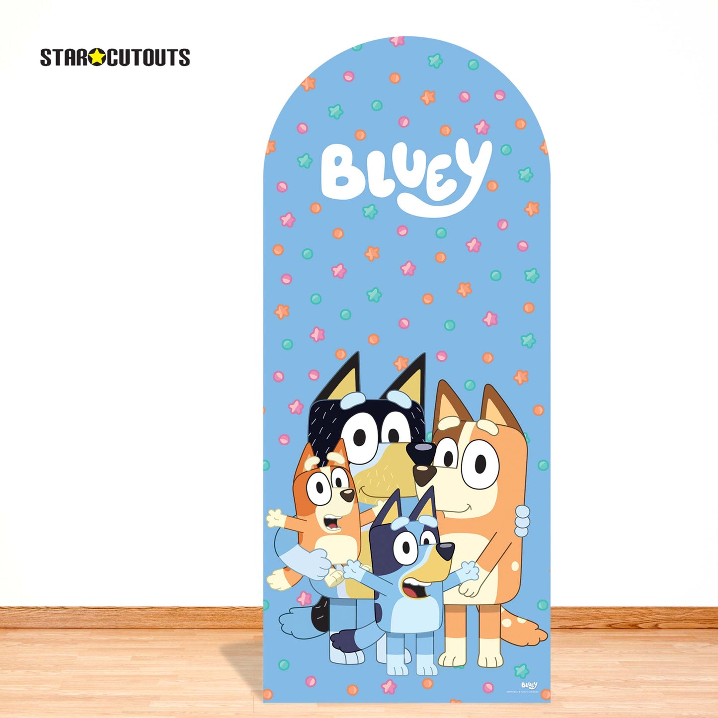SC4574 Bluey Heeler Family Backdrop Cardboard Cut Out Height 185cm