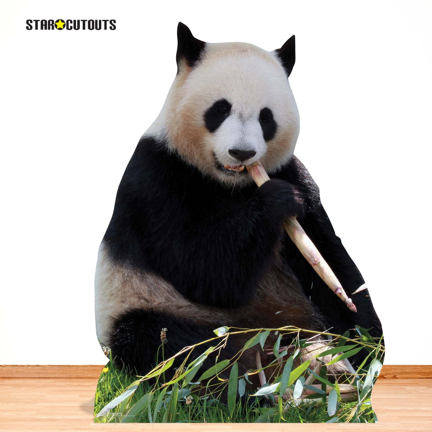 SC4593 Giant Panda Eating Cardboard Cut Out Height 124cm