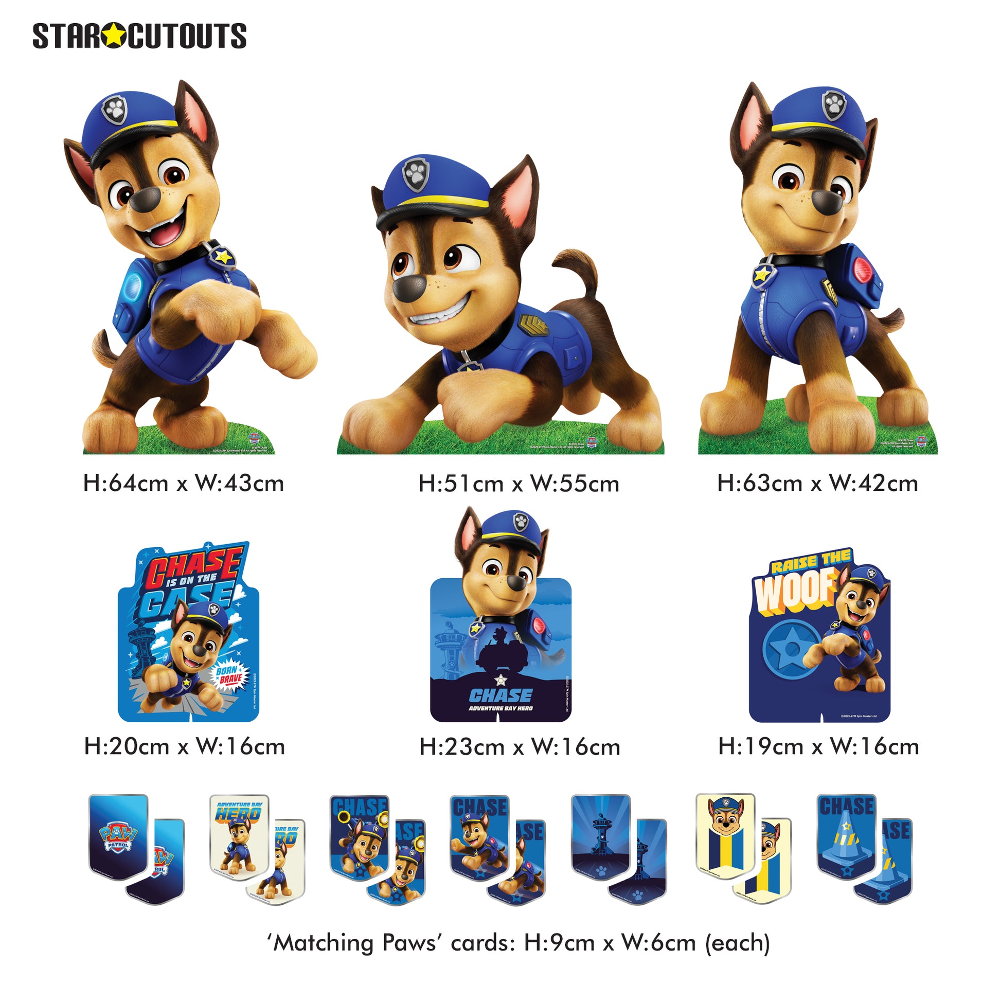 boys party, event planning, girls party, kids party, kids party props, Paw Patrol, Paw Patrol cardboard cutout], Paw Patrol cutouts, paw Patrol party for girls, Paw Patrol party ideas, Paw Patrol partydecor, Paw Patrol Chase cardboard Cutout, Paw Patrol Chase cutout, Paw Patrol standees, Chase cardboard cutout, Chase party decor, Chase party ideas, tv character cutouts
