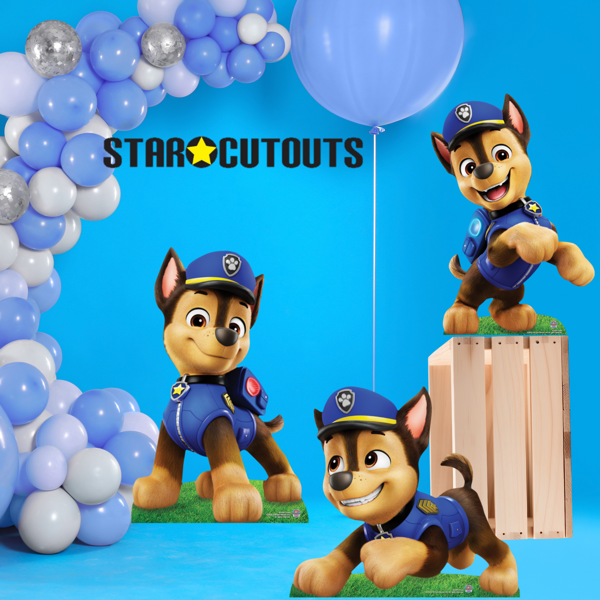 boys party, event planning, girls party, kids party, kids party props, Paw Patrol, Paw Patrol cardboard cutout], Paw Patrol cutouts, paw Patrol party for girls, Paw Patrol party ideas, Paw Patrol partydecor, Paw Patrol Chase cardboard Cutout, Paw Patrol Chase cutout, Paw Patrol standees, Chase cardboard cutout, Chase party decor, Chase party ideas, tv character cutouts