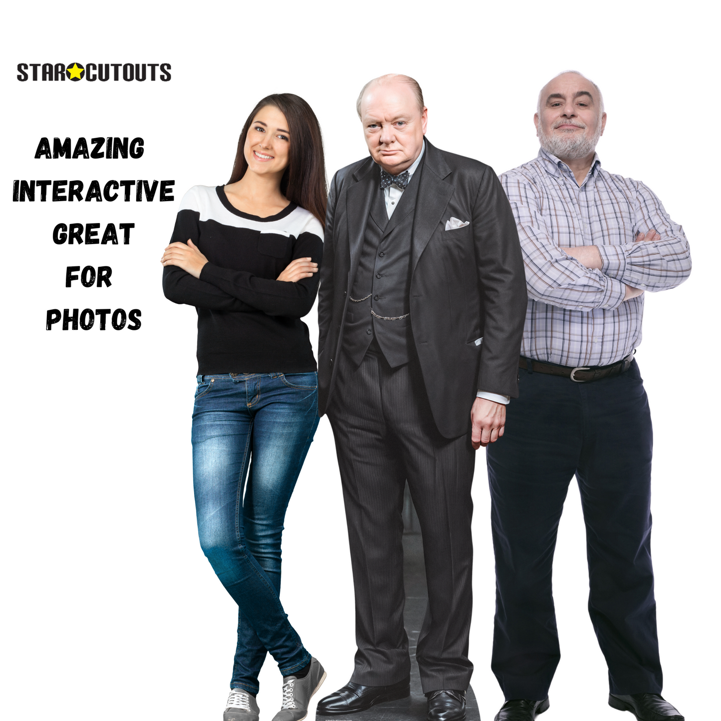 SC4609 Sir Winston Churchill Cardboard Cut Out Height 169cm