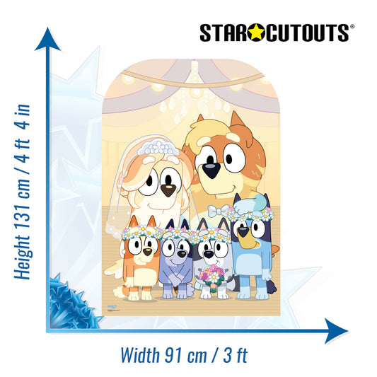 SC4625 Bluey Wedding Stand-In  Cardboard Cut Out Height 131cm