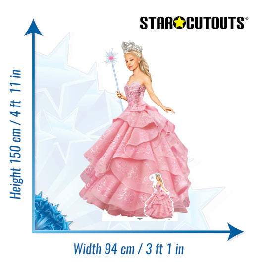 SC4628 Glinda Witch Wicked Pink Cardboard Cut Out Height 150cm