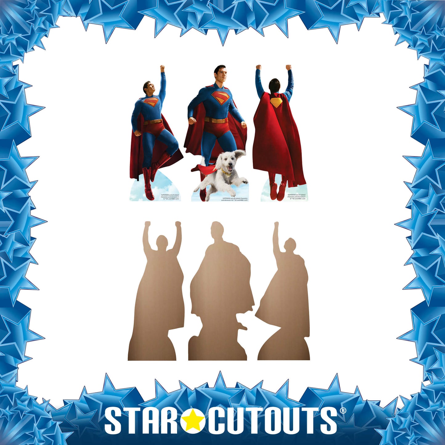 SC4636  Superman Look Up Movie Shelf Top Pack Cardboard Cutouts Height 30cm