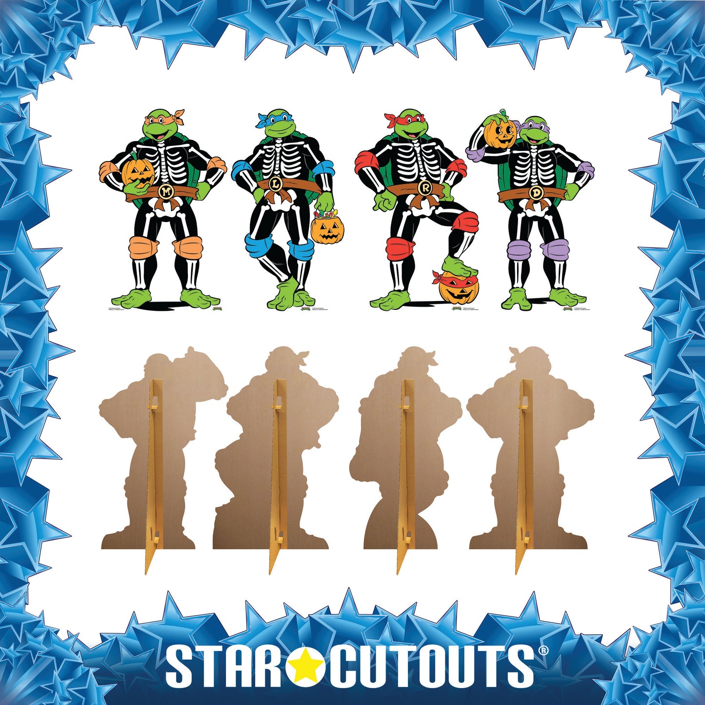 SC4639 TMNT Halloween Star Mini Multi Pack Teenage Mutant Ninja Turtles  Cardboard Cutouts Height 64cm