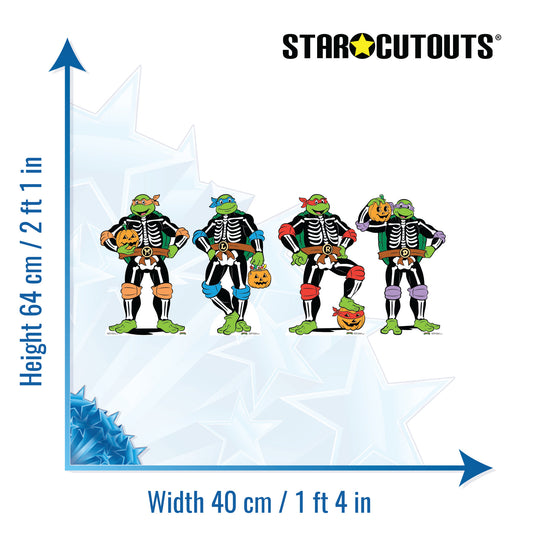 SC4639 TMNT Halloween Star Mini Multi Pack Teenage Mutant Ninja Turtles  Cardboard Cutouts Height 64cm