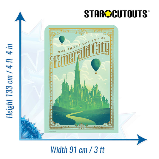 SC4656 Wicked Emerald City Backdrop Single Cardboard Cut Out Height 133cm